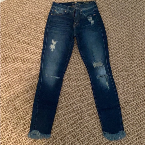 7 For All Mankind Frayed Hem Ankle Skinny 24 - Picture 5 of 7